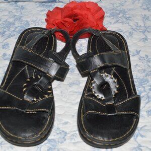 BORNE  BLACK SANDALS  9/40.5 M, MADE IN MEXICO